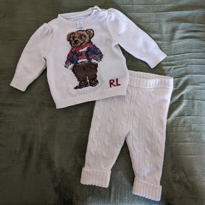 Ralph Lauren bear sweater set